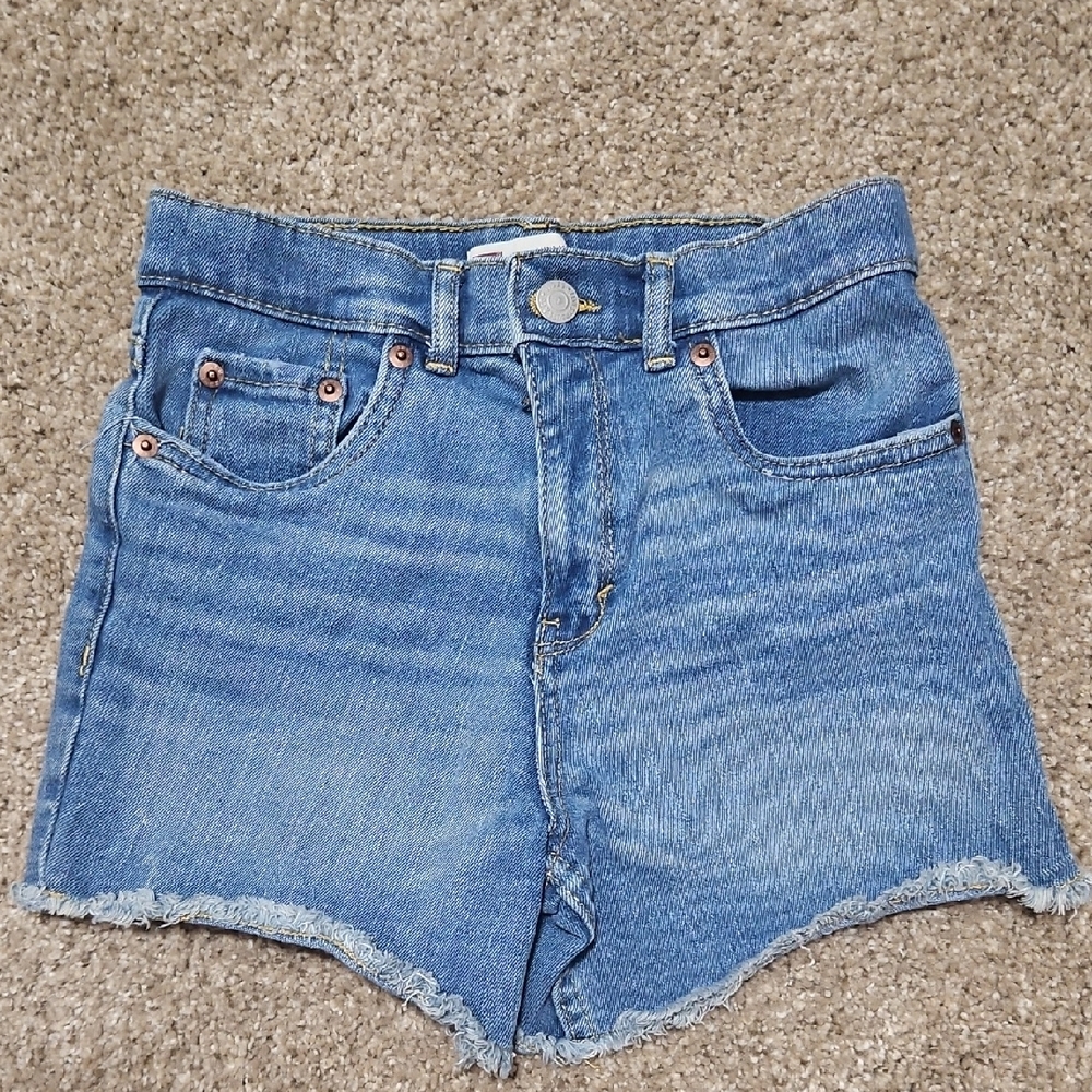 Levi's Blue Denim Shorts High-Waisted Casual